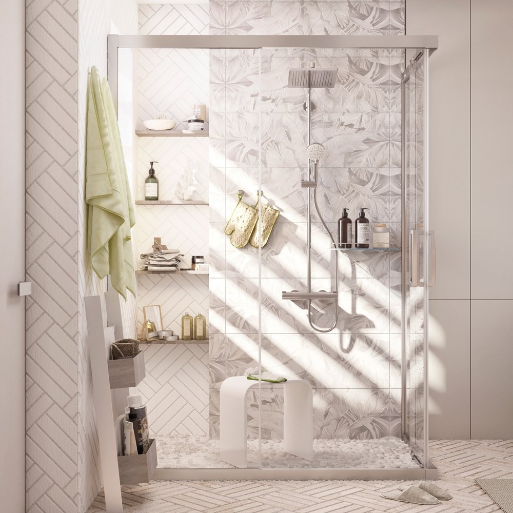 Душевой уголок STWORKI Карлстад DE019RC90140200 140x90 см профиль хром матовый 3GW119TTKK000 - 0