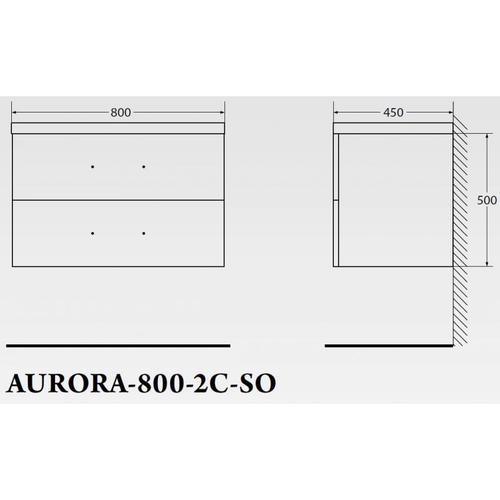 Тумба под раковину Belbagno Aurora 80 светлое дерево AURORA-800-2C-SO-RNN - 2