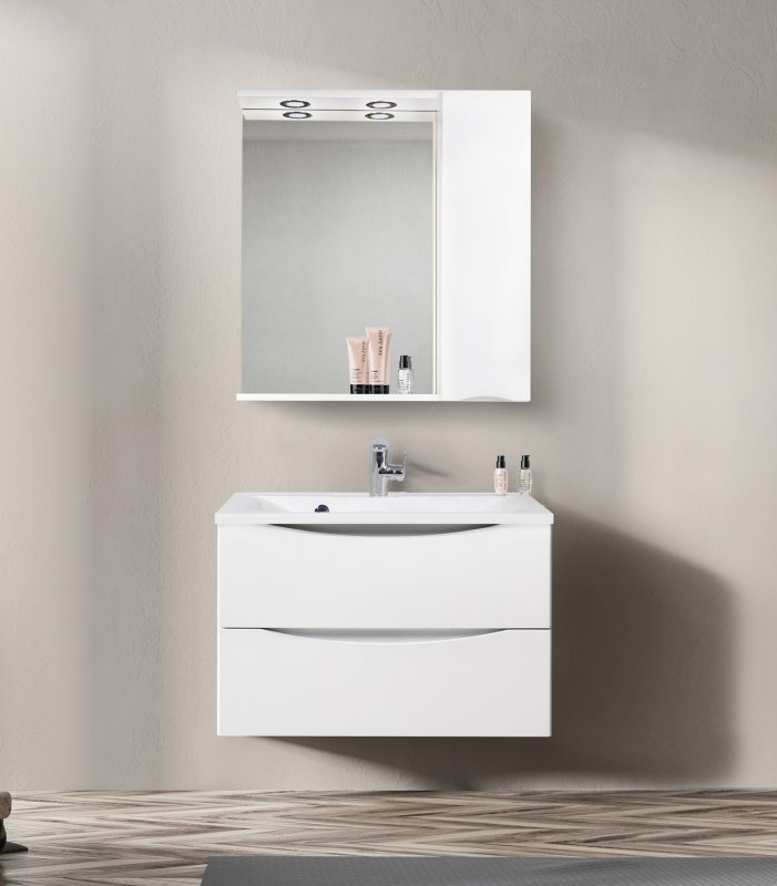 Зеркало-шкаф BelBagno Marino 80 R MARINO-SPC-800/750-1A-BL-P-R - 1