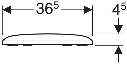 500.837.01.1 GEBERIT сиденье для унитаза ICON Square, с микр., быстроразъемные петли (белый) - 4