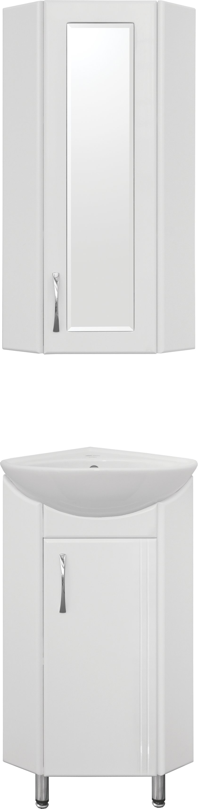 Зеркало-шкаф Style Line Эко Стандарт 30 угловой, белый ЛС-00000134 - 2