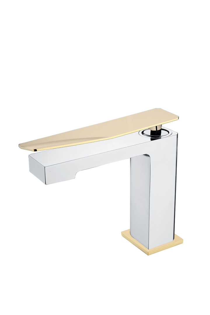 Смеситель для раковины Boheme Q хром с золотом 141-CRG.2 - 0