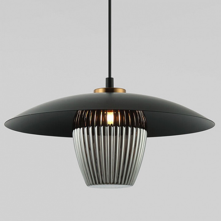 Подвесной светильник Eurosvet Kamari 50259/1 черный/дымчатый - 0