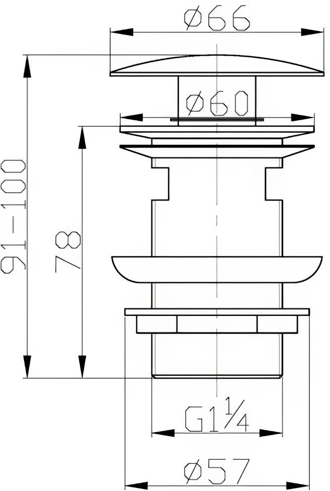 Донный клапан для раковины BelBagno золото BB-SAT-ORO - 2