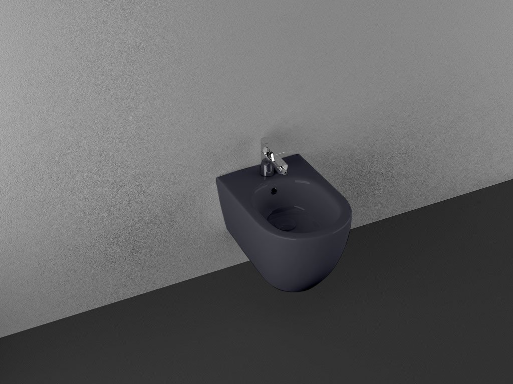 4.32008.AN REALITY Биде подвесное, 530x365мм, антрацит (280170) - 3