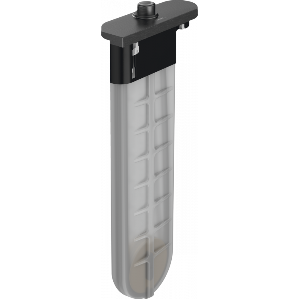 Внешняя часть с прямоугольной розеткой Hansgrohe sBox, шлифованный черный хром 28010340 - 0