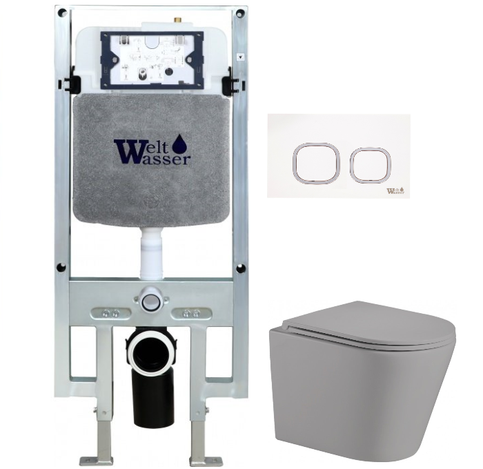 Комплект Weltwasser AMBERG 497 ST + SALZBACH 004 MT-GR + AMBERG RD-WT  10000006762 - 0