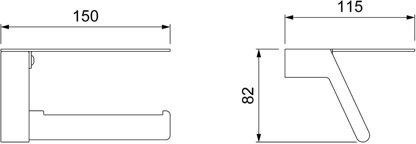 Держатель туалетной бумаги Timo Selene 10043/00 с полкой для телефона - 1