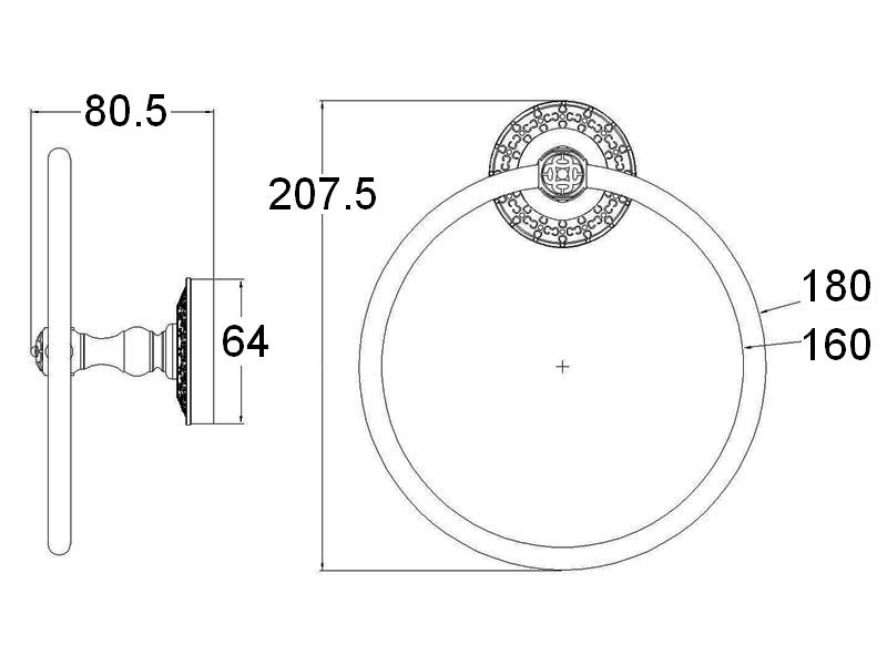 Полотенцедержатель Zorg Antic AZR 11 SL - 1