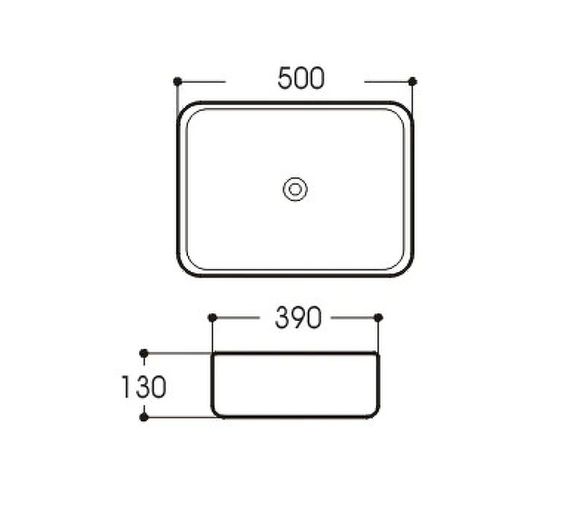 Раковина накладная Aquatek Вега 50 белый  AQ5515-00 - 1