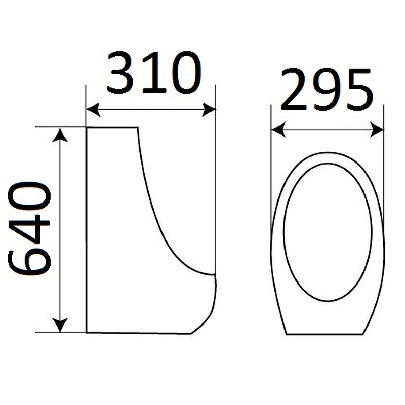 Писсуар подвесной Ceramalux белый  Х541P - 4