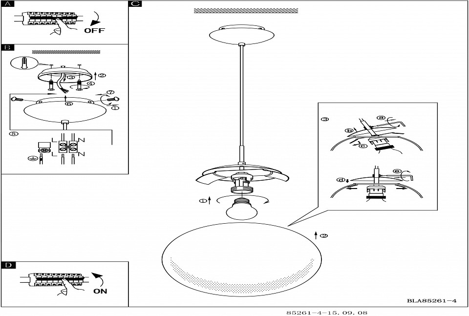 Подвесной светильник Eglo ПРОМО Rondo 85261 - 1