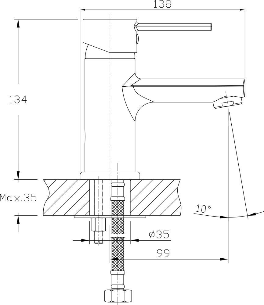 Смеситель Agger Punctual A1602100 для раковины - 3