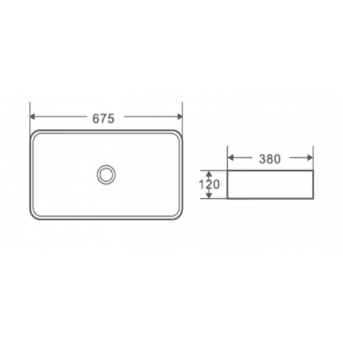 Раковина накладная Weltwasser WW ELBACH 2250 MW 67.5 матовый белый  10000005606 - 1