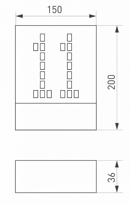 Уличный настенный светодиодный светильник Arlight LGD-Sign-Wall-S150x200-3W Warm3000 030022 - 4