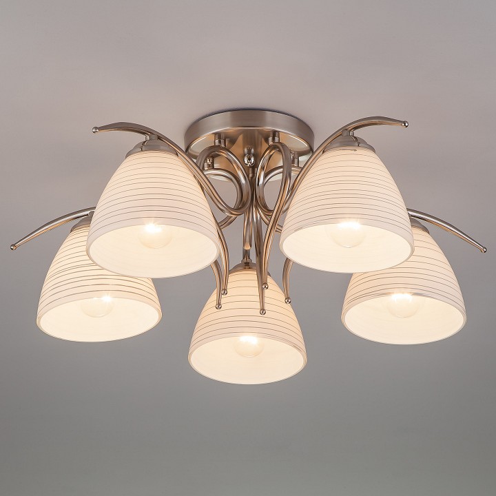 Потолочная люстра Eurosvet Megan 30121/5 сатин-никель - 0