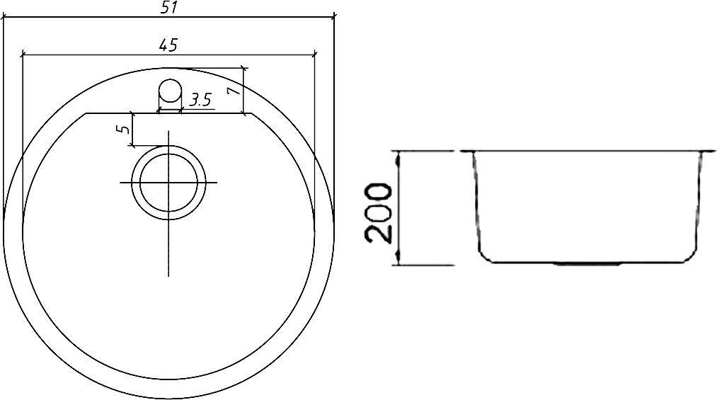 Металлическая мойка Seaman SMC-510V  SMC-510V-Antique.A - 1