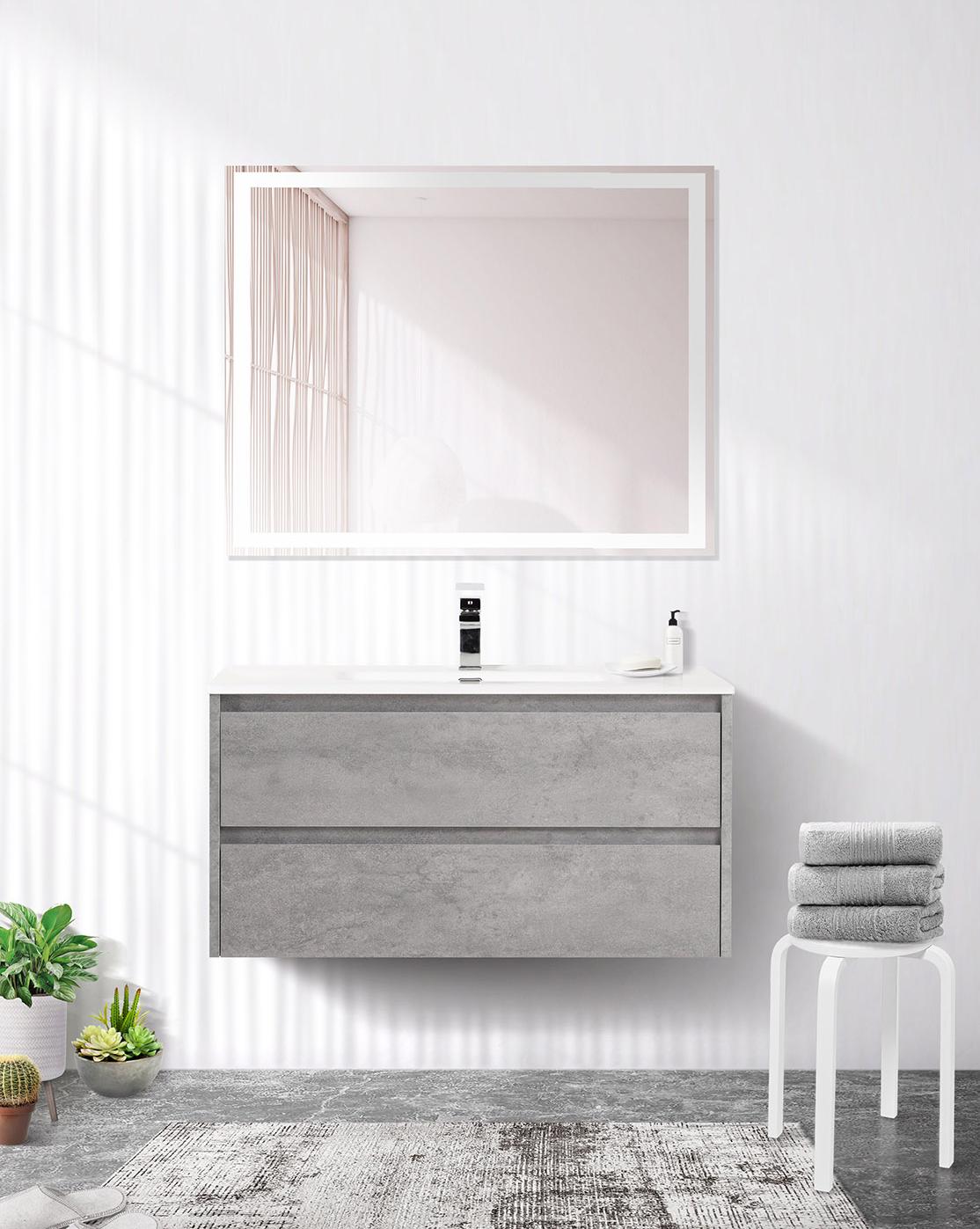 Тумба с раковиной BelBagno Kraft 90 серый - 7