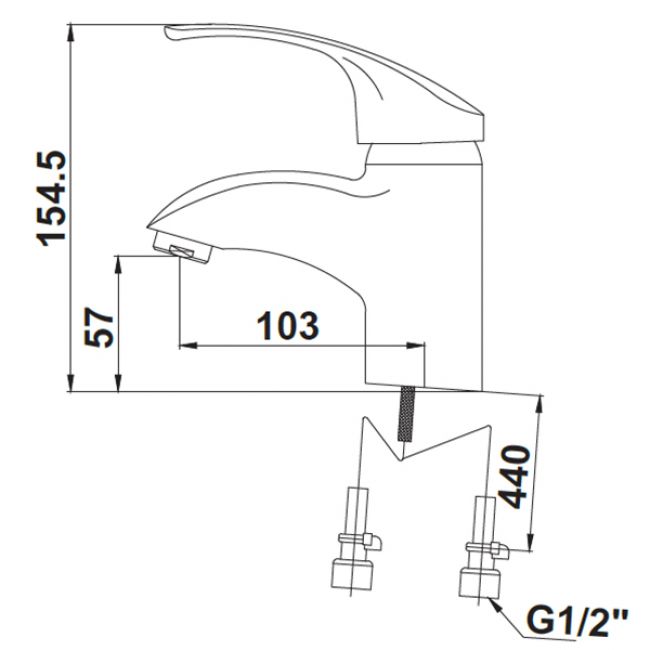 Смеситель Kaiser Classic 16011 для раковины - 1