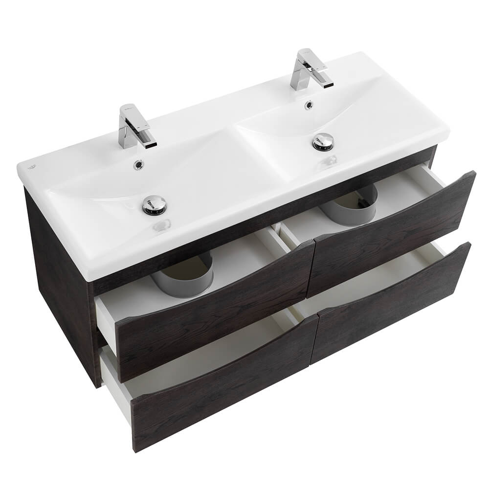 Тумба под раковину BelBagno Marino-Cer 120 с двумя чашами темное дерево MARINO-CER-1200-4C-SO-2-RNG-P - 3