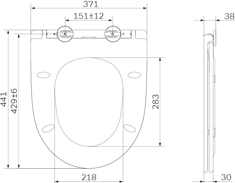 Крышка-сиденье AM.PM Awe C117853WH с микролифтом, петли хром - 3