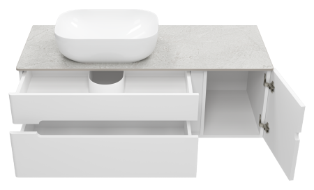 Тумба под раковину Misty Роял 120 белая матовая П-Роя-01120-011П2Я - 1