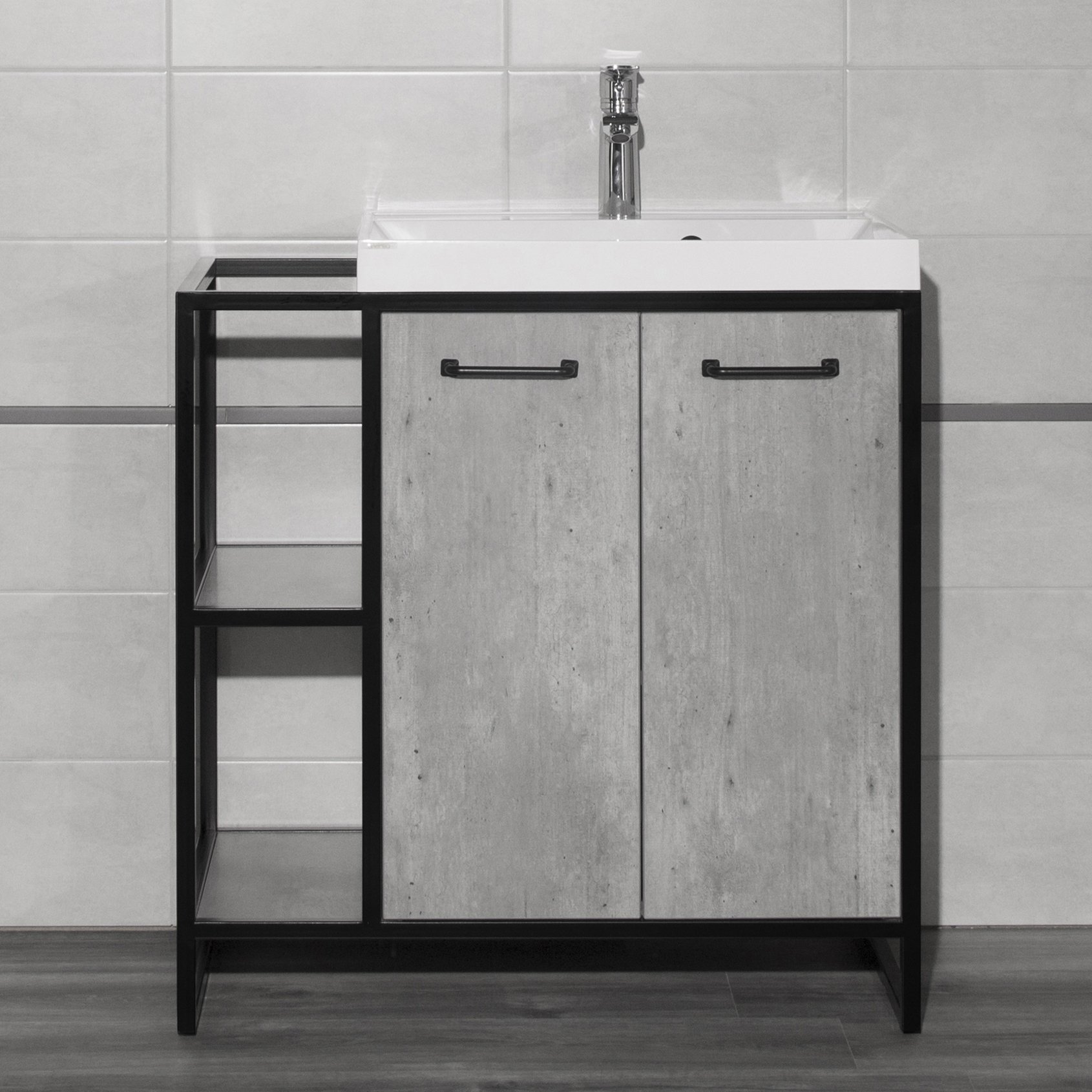 Тумба для комплекта Style Line Лофт 80 бетон ЛС-000010019 - 0