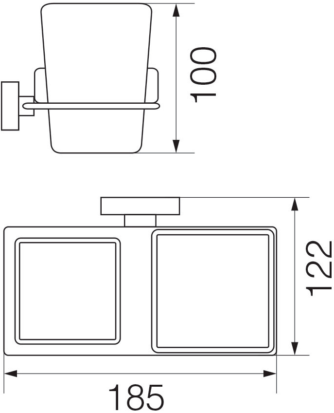 Стакан Veragio Ramba VR.RMB-4943.CR с мыльницей - 1