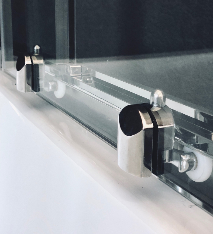 Душевой уголок Royal Bath BP 100х80 L с поддоном профиль хром стекло прозрачное  RB8100BP-T-CH-L - 2