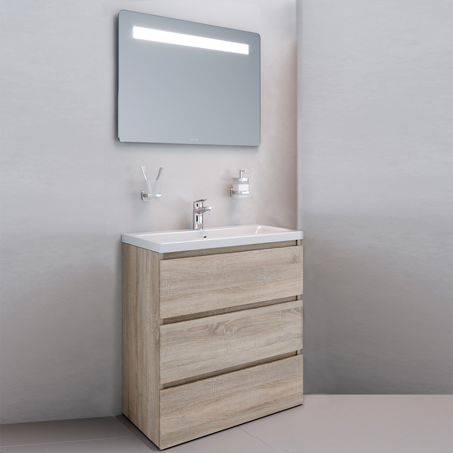 Мебель для ванной Am.Pm Gem S 75 напольная, светлый дуб - 0