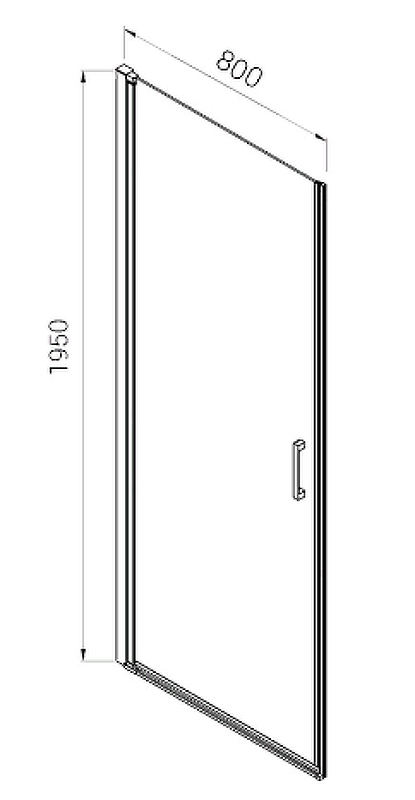 Душевая дверь Vincea Alpha 80 хром стекло рифленое VDP-3AL800MT - 1