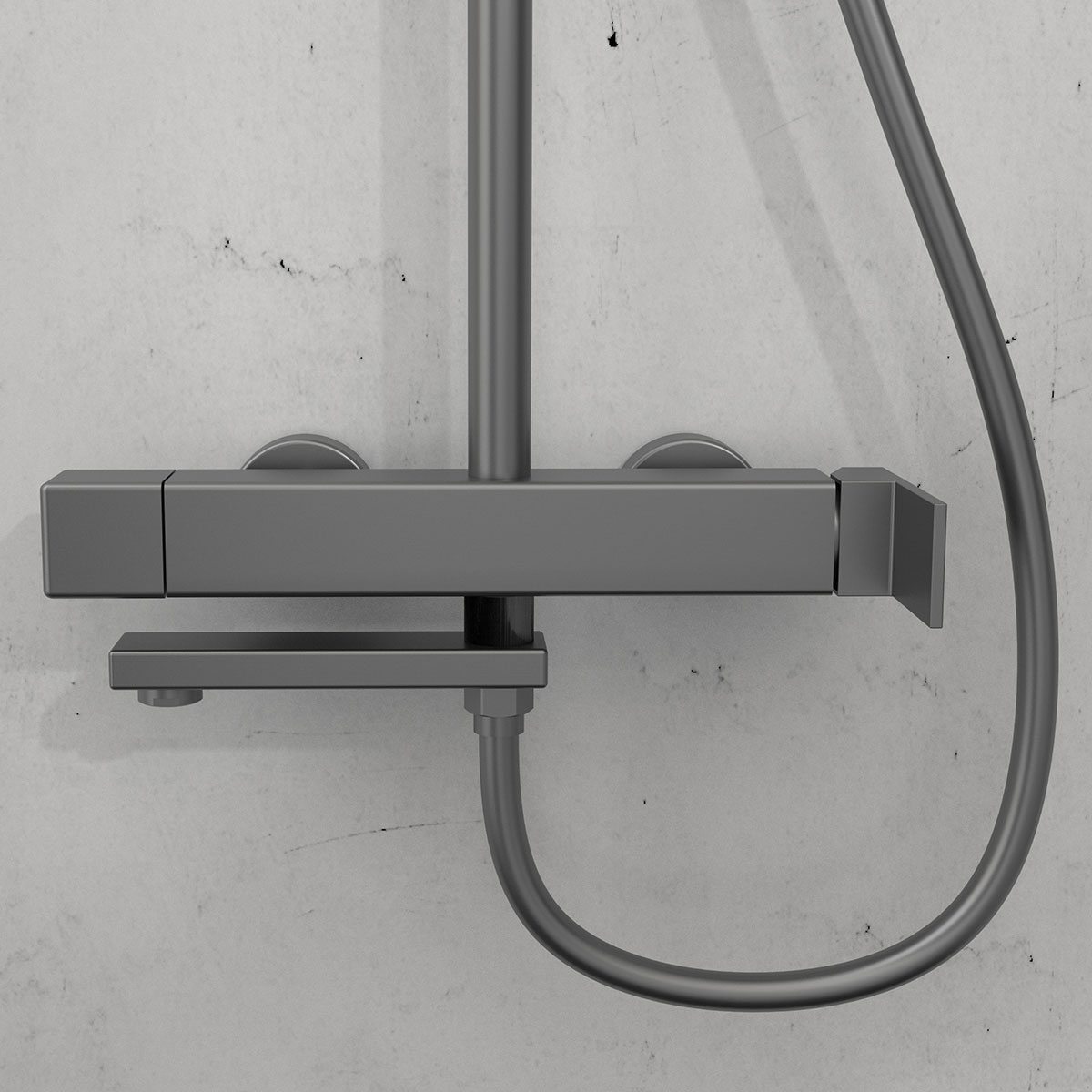 Душевая стойка Vincea Cube сталь VSFS-1C1GM - 2