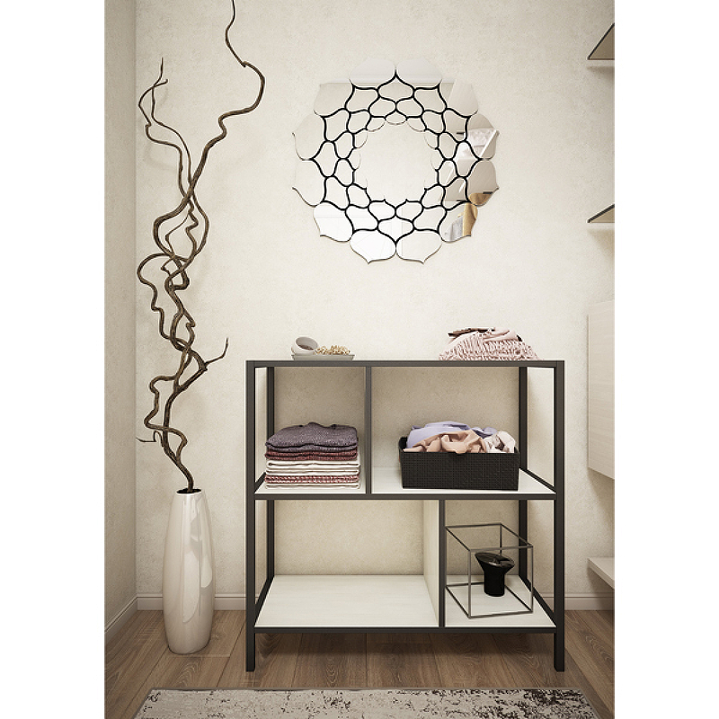 Шкаф Sanflor Лофт 80 черный муар  С08091 - 1