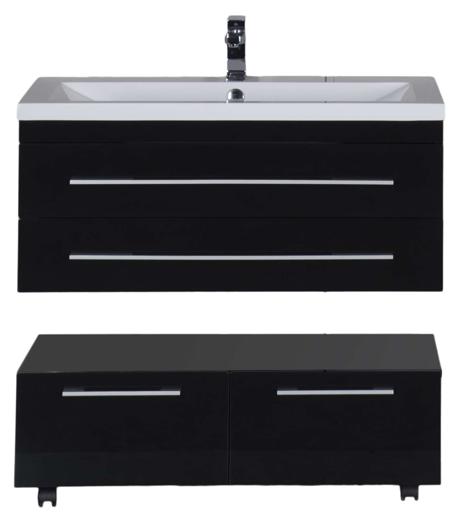 Тумба Aquanet Нота 100 подкатная, черная 170734 - 10