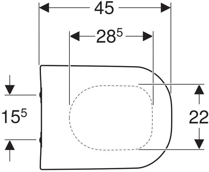 500.236.01.1 Geberit Smyle Сиденье для унитаза с механизмом плавного закрывания SoftClose, крепление сверху - 3