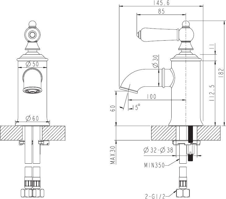 Смеситель Bravat Art F175109G для раковины - 1