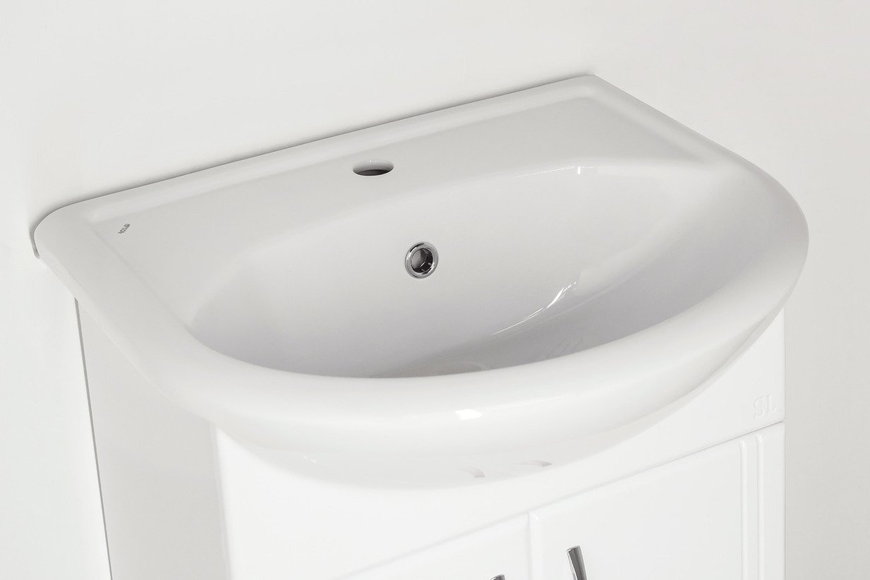 Тумба с раковиной Style Line Эко Стандарт №9 55 белая - 1