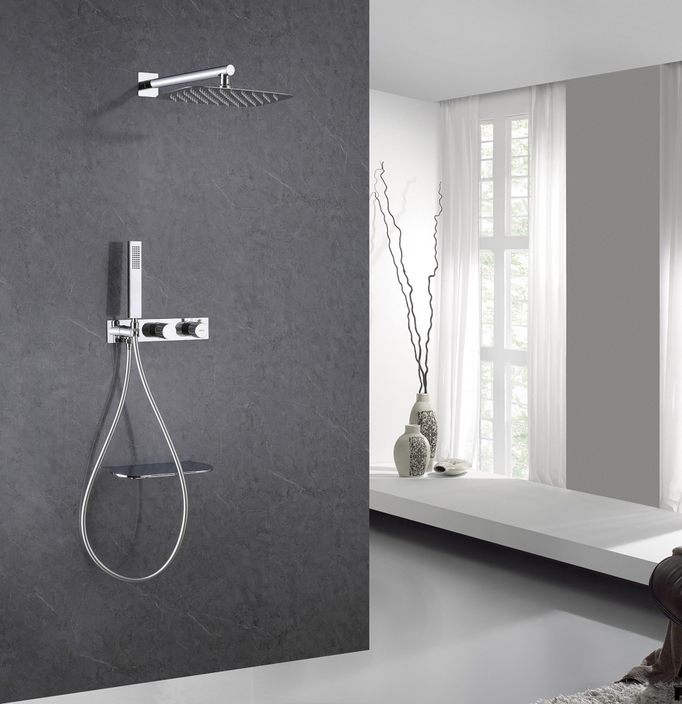 Душевой комплект Abber Rund с термостатом хром AF8750 - 1