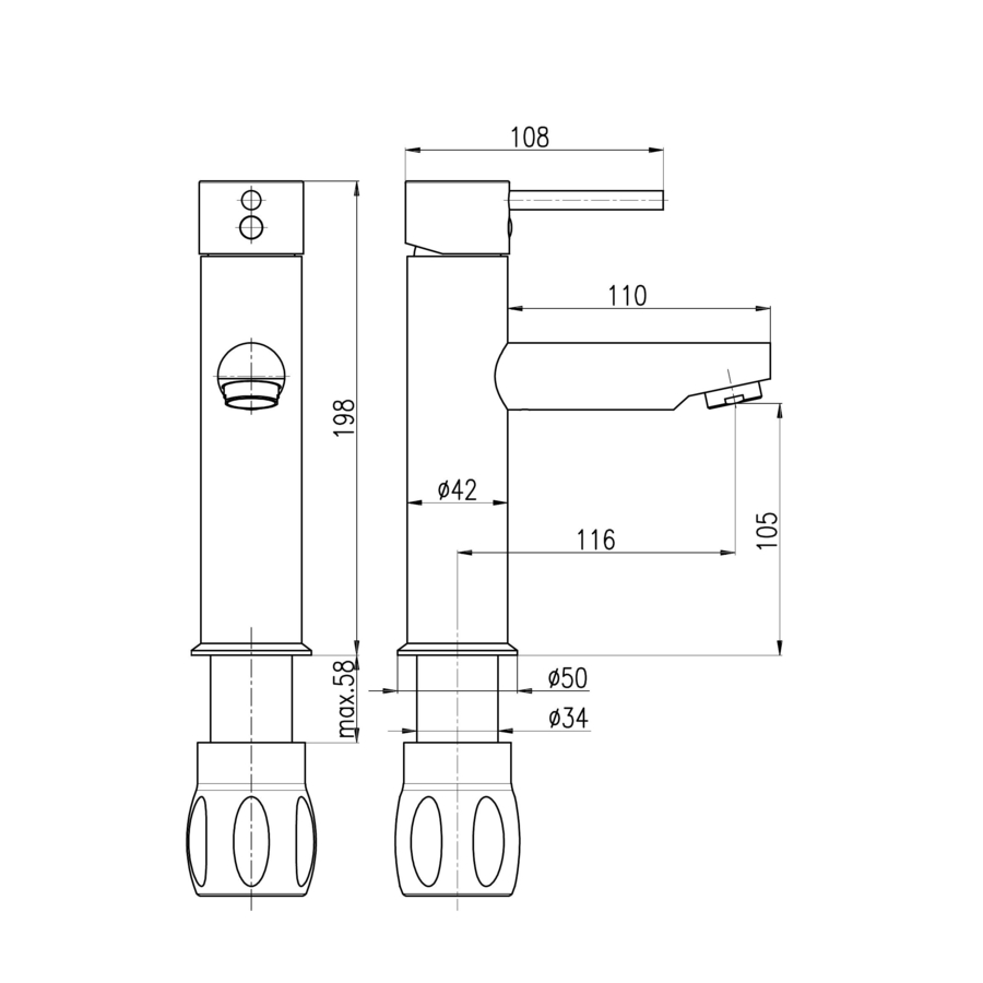 Смеситель для раковины Rav Slezak Seina золото SE928.5Z - 1