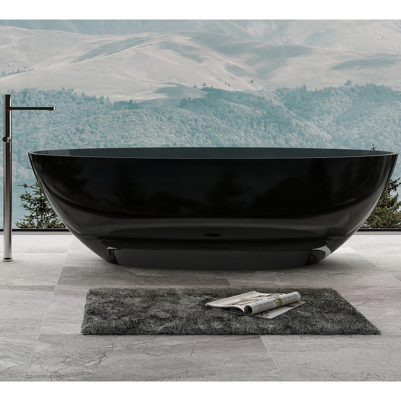 Ванна из полиэфирной смолы Abber Kristall 180х85  AT9702Onyx - 0