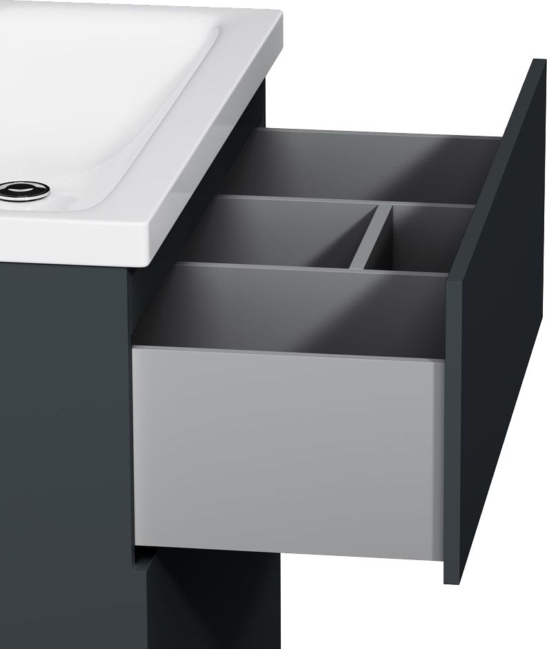 Тумба для комплекта AM.PM Gem 75 графит матовый, напольная, с 2 ящиками M90FSX07522GM32 - 2