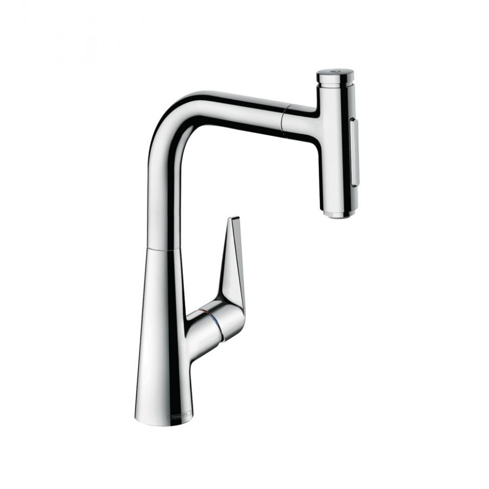 Кухонный смеситель однорычажный, 220, с вытяжным душем, 2jet, sBox Hansgrohe 73868000 - 0