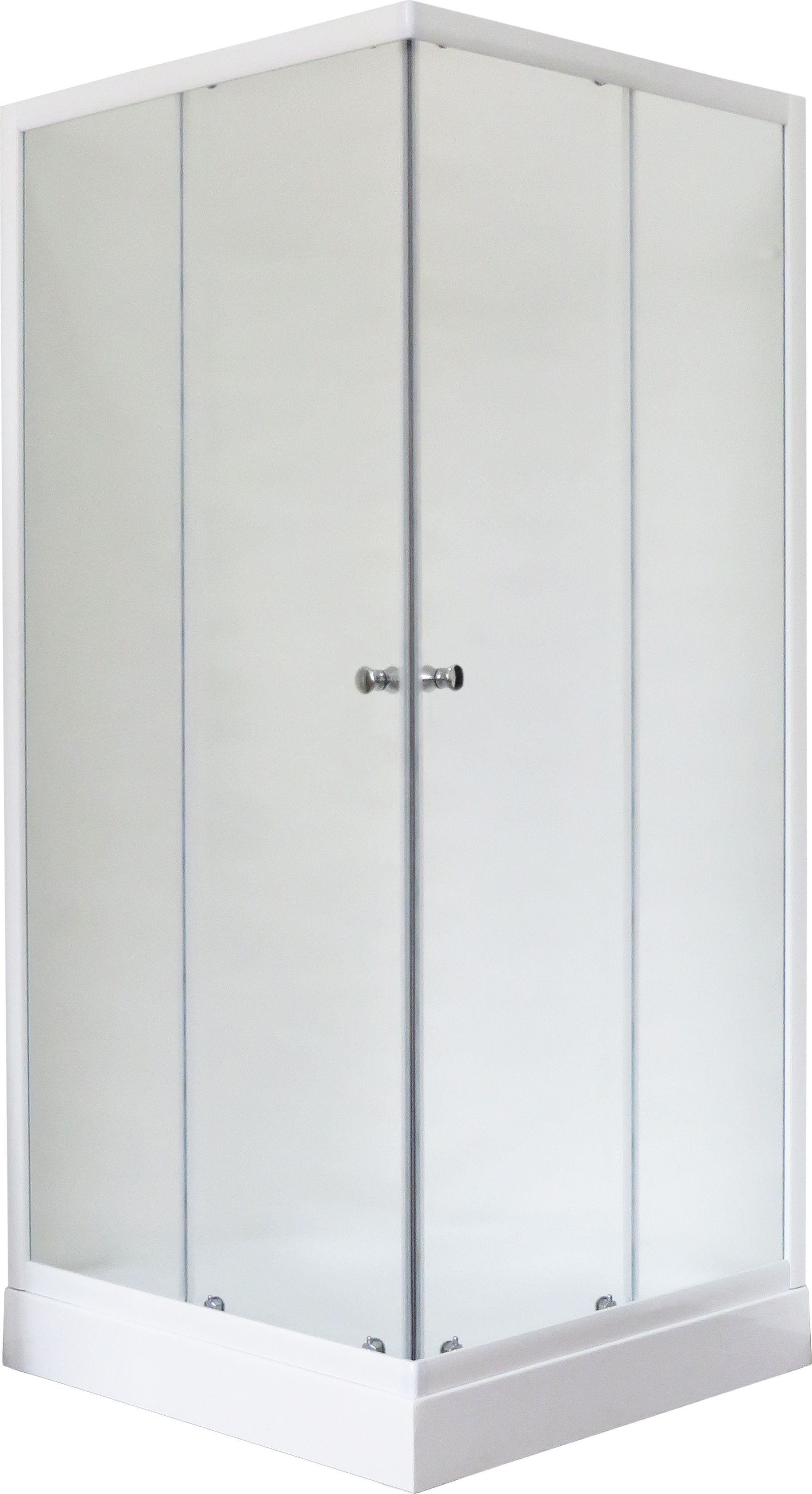 Душевой уголок Royal Bath HP 80х80 с поддоном профиль белый стекло матовое RB80HP-C - 1