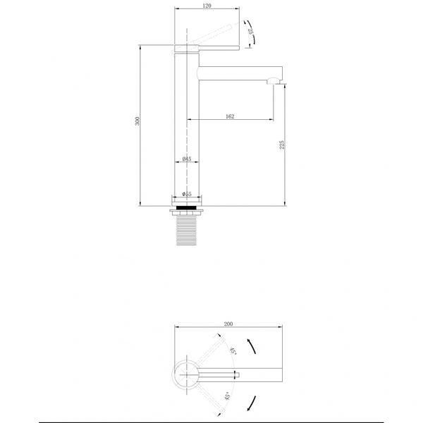 Смеситель для раковины ABBER Emotion хром  AF8811 - 2