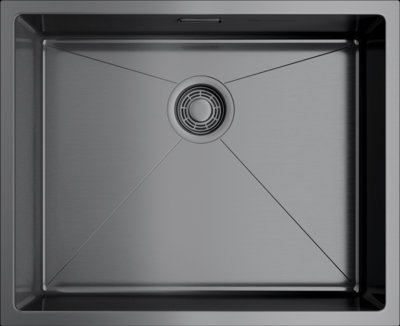 Мойка кухонная Omoikiri Taki 54-U/IF GM вороненая сталь 4973107 - 0