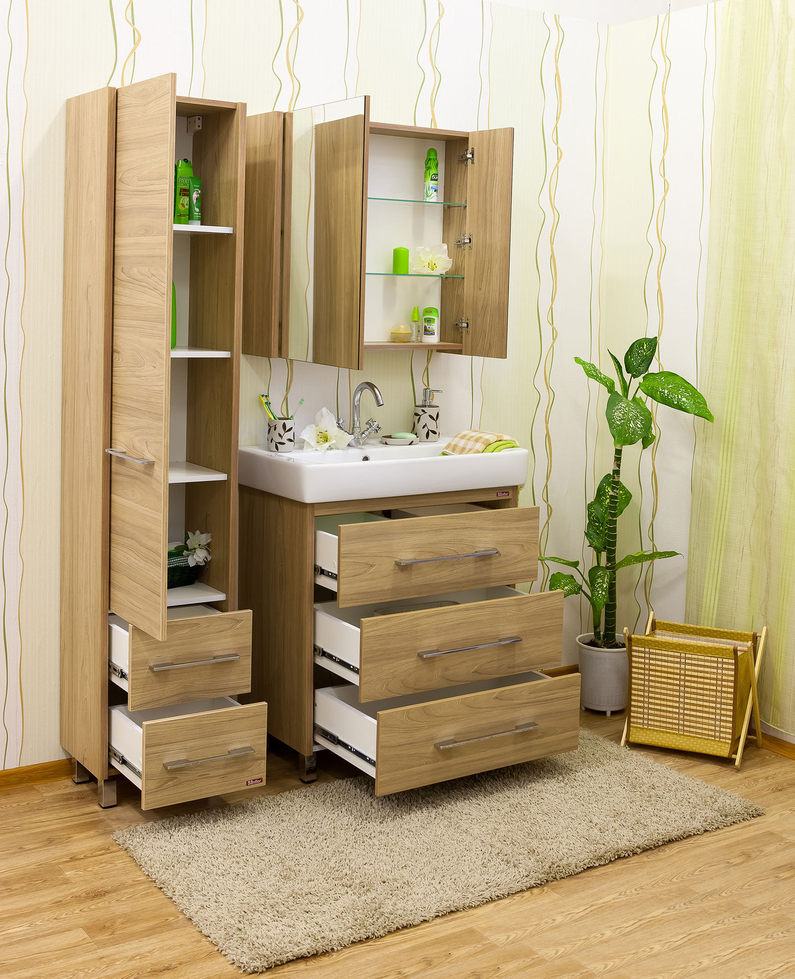 Тумба для комплекта Sanflor Ларго 70 вяз швейцарский C0002109 - 2