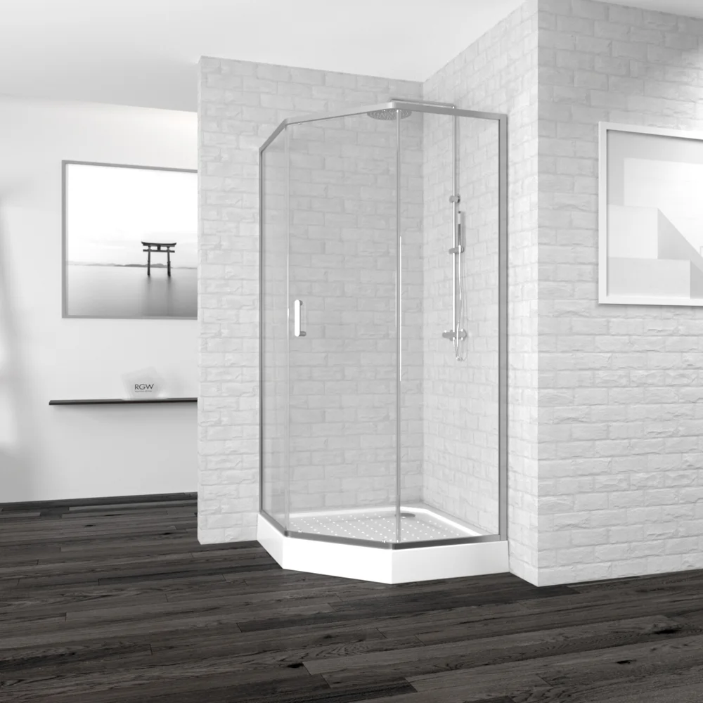 Душевой уголок RGW Passage PA-86 100x120 профиль хром стекло прозрачное 38088602-11 - 1