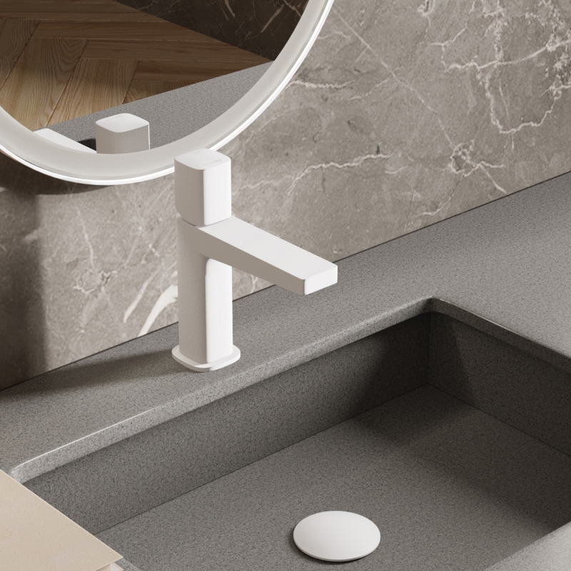 Смеситель для раковины WasserKRAFT Saale белый матовый 9503 - 1