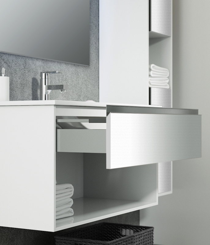 Тумба под раковину Sanvit Контур 120 белый глянец kkont120w - 2