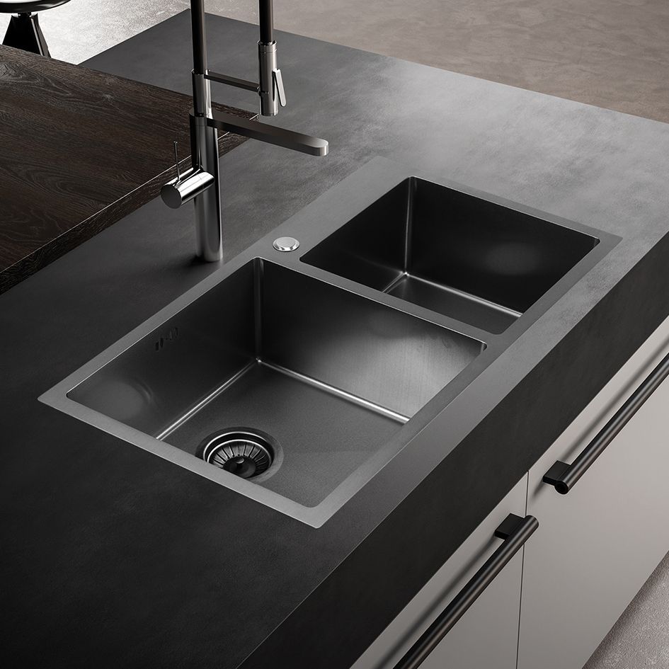 Мойка кухонная Melana S8045HB графит - 1